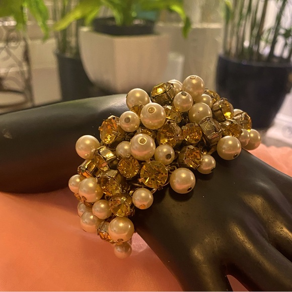 CITRINE PEARL CHARM BRACELET - Picture 2 of 9